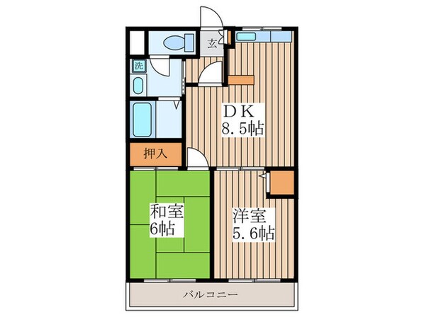 グリ－ンファミ－ルの物件間取画像